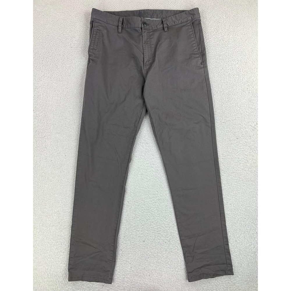 Vuori Pants Mens 34x30 Gray Collins Slim Fit Stretch Chino Casual Golf V433
